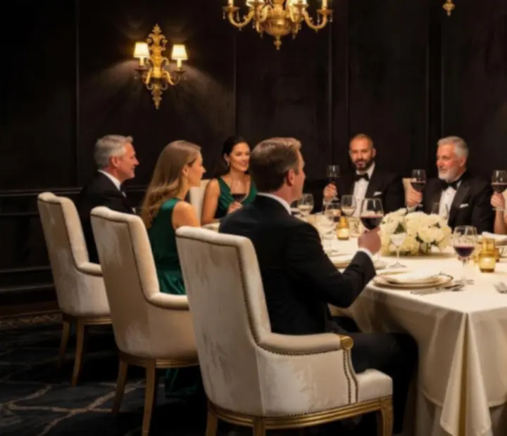 Eleganckie prywatne przyjęcie w sali restauracyjnej Nova Stivo