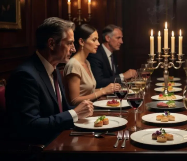 Prywatny wieczór degustacyjny w restauracji Nova Stivo, elegancko nakryty stół i kieliszki wina